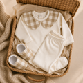 Set Contacto 3 piezas, Cuadros, Talle 0M | 3M