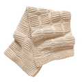 Manta tejida Dameros color Taupe