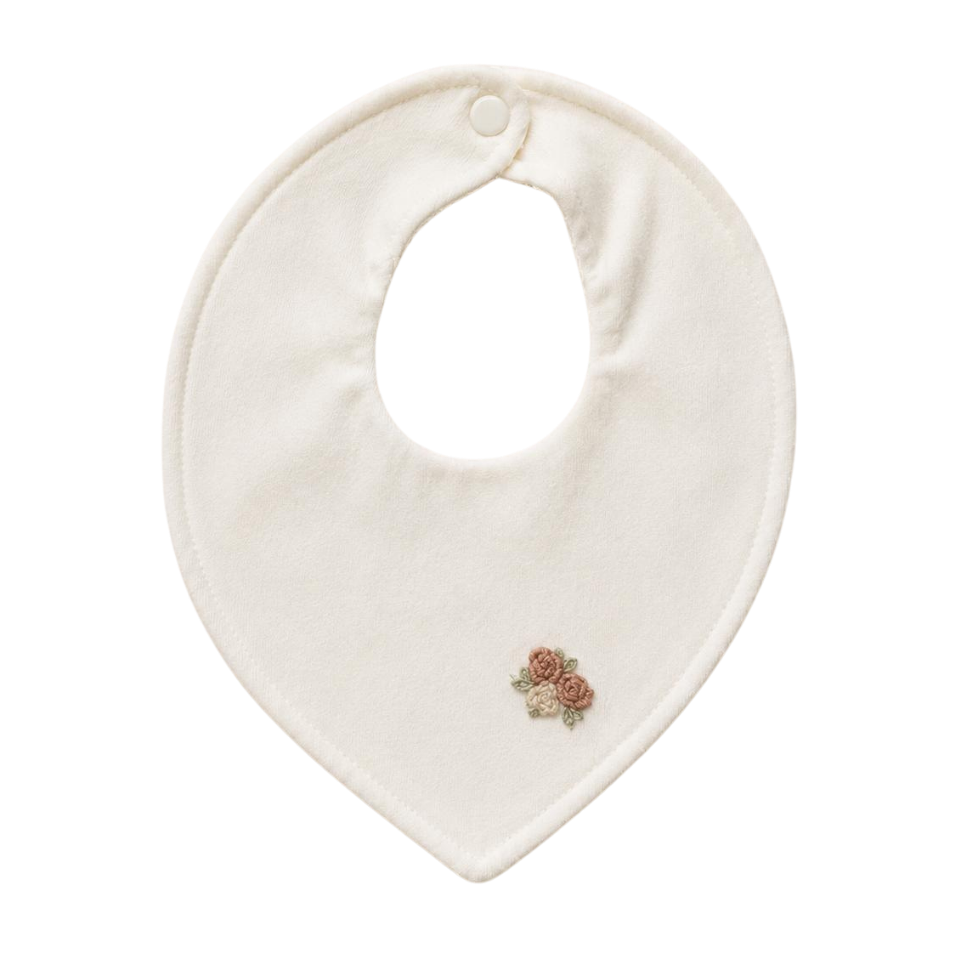 Babero bandana con bordado de Rosas